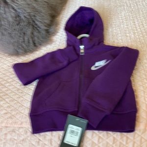 Purple hooded jacket ,size 4/xs
